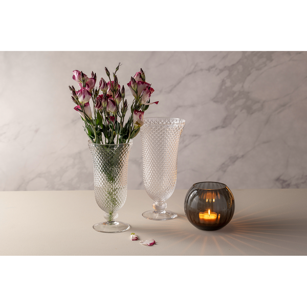 Kugelvase Poesia - Kristallglas - Grau - Durchmesser: 15 cm