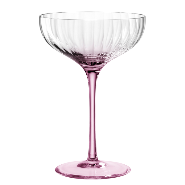 Champagnerschale Poesia (6er-Set) - Kristallglas - Rosa