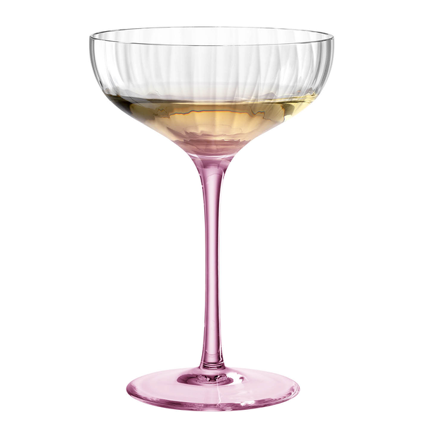 Champagnerschale Poesia (6er-Set) - Kristallglas - Rosa