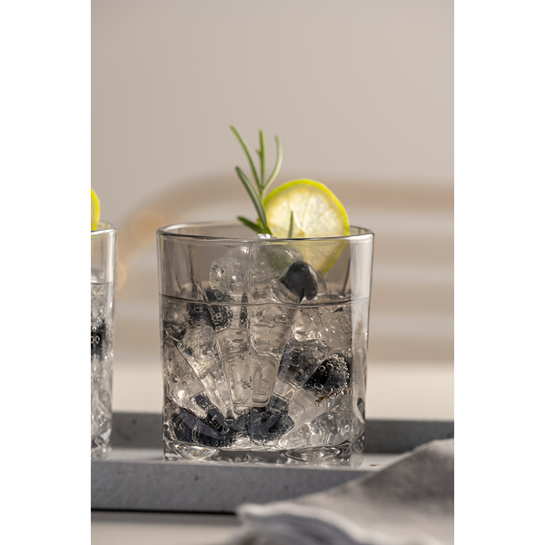 Trinkglas Capri (4er-Set) - Kristallglas - Grau - Fassungsvermögen: 0.15 L