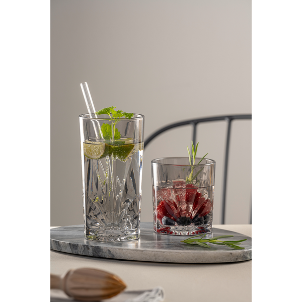 Trinkglas Capri (4er-Set) - Kristallglas - Grau - Fassungsvermögen: 0.15 L