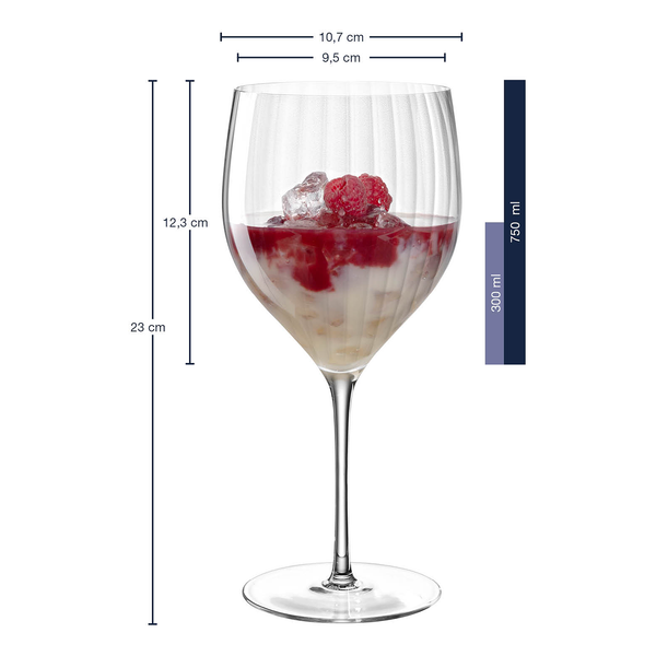 Cocktailglas Poesia (6er-Set) - Kristallglas - Durchscheinend