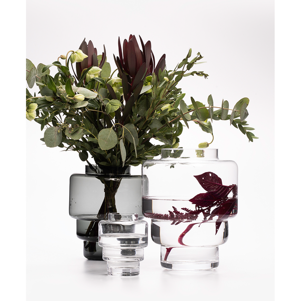 Vase Akka I - Keramik - Grau