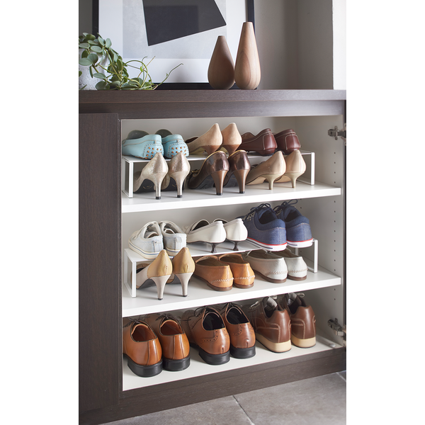 Schuhregal Frame II - Metall - Weiß