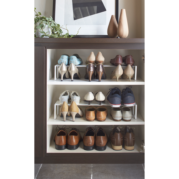 Schuhregal Frame II - Metall - Weiß