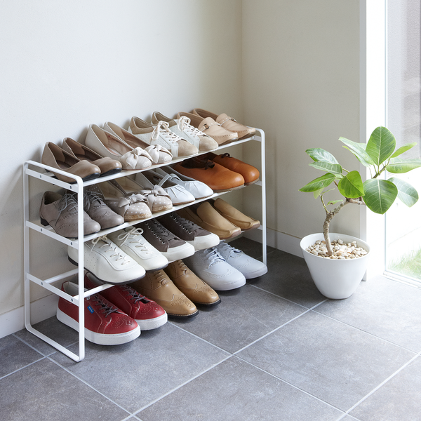 Schuhregal Frame I - Metall - Weiß