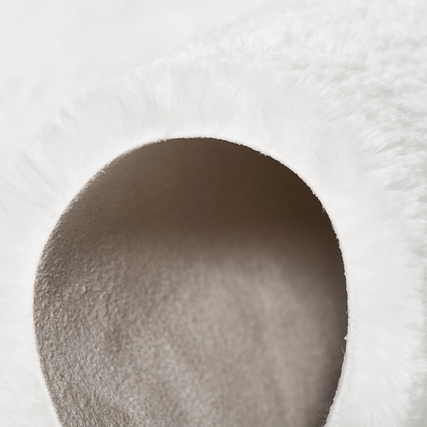 Sitzkissen Lambskin - Polyester - Weiß