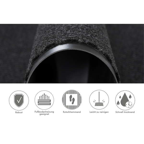 Fußmatte Easy - Polypropylen - Anthrazit - 60 x 80 cm