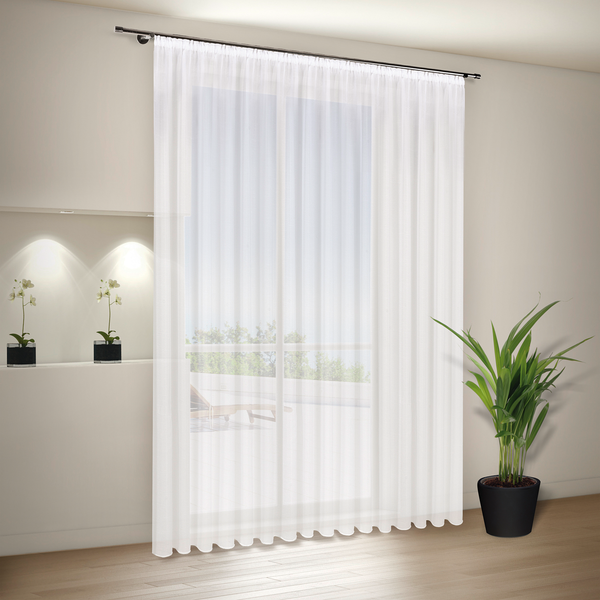 Fertigstore Gabina - Polyester - Weiß - 300 x 245 cm