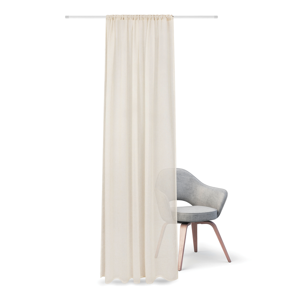 Fertiggardine Felipa - Polyester / Leinen - Beige