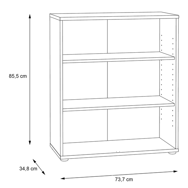 Büroregal Wisla - Altholz Dekor - 74 x 86 cm