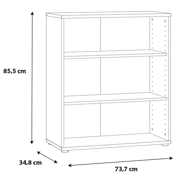 Büroregal Wisla - Weiß - 74 x 86 cm