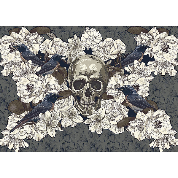 Vlies Fototapete King - Premium Vlies - Grau - 350 x 245 cm