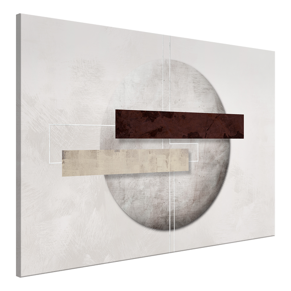 Wandbild Geometric Decay - Leinwand - Grau - 60 x 40 cm