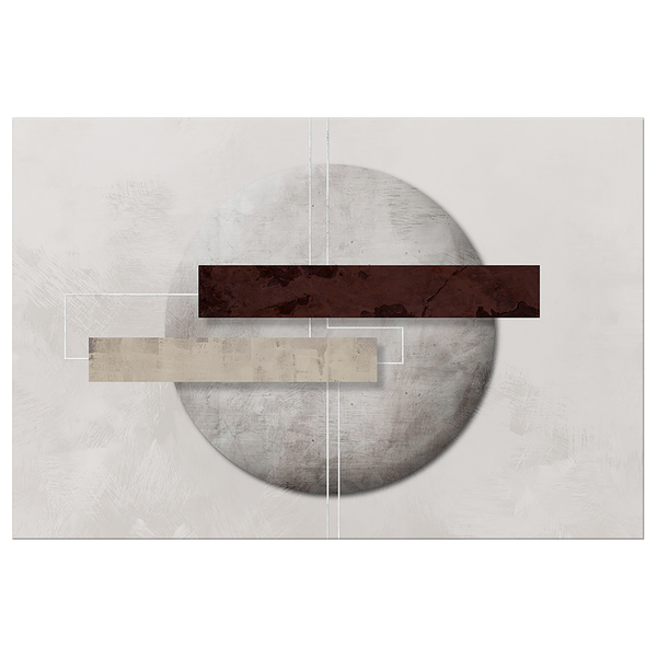 Wandbild Geometric Decay - Leinwand - Grau - 60 x 40 cm