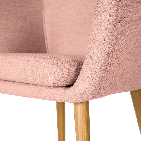Armlehnenstuhl NICHOLAS - Webstoff Stefka: Rosa - Einzelstuhl