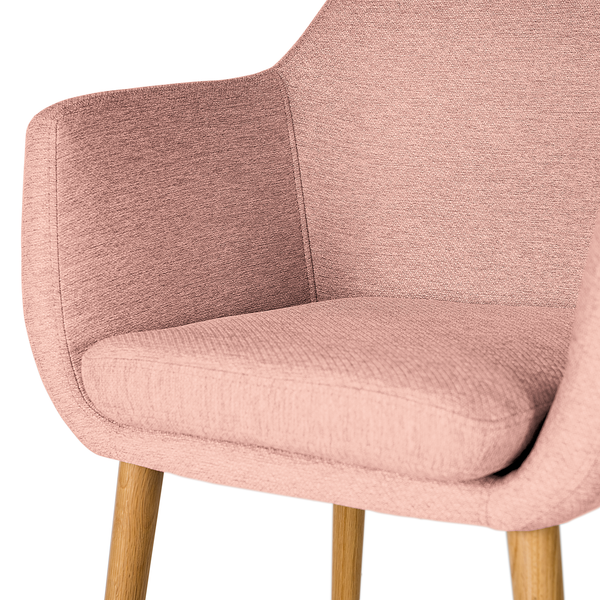 Armlehnenstuhl NICHOLAS - Webstoff Stefka: Rosa - Einzelstuhl