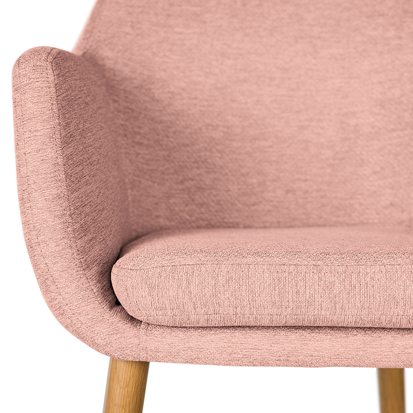 Armlehnenstuhl NICHOLAS - Webstoff Stefka: Rosa - Einzelstuhl