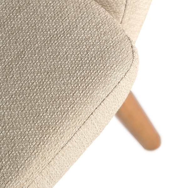 Armlehnenstuhl NICHOLAS - Webstoff Stefka: Beige - Einzelstuhl