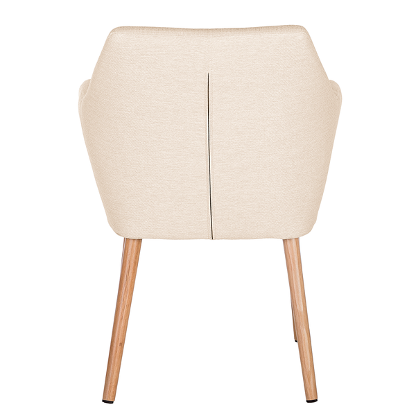Armlehnenstuhl NICHOLAS XXL - Webstoff Stefka: Beige - Einzelstuhl