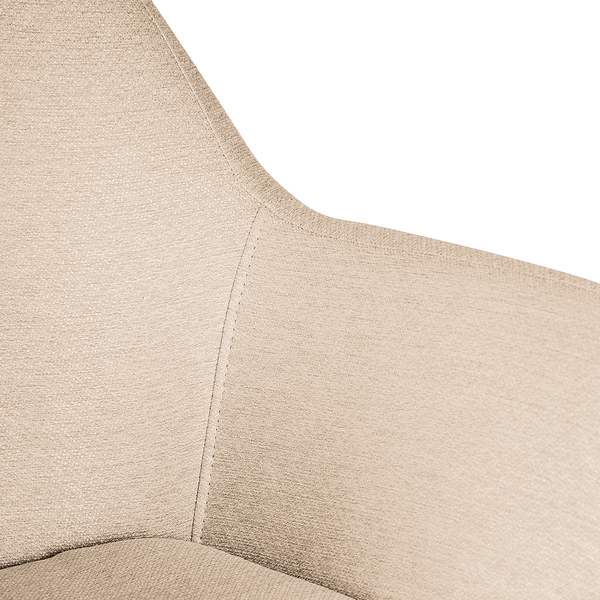 Armlehnenstuhl NICHOLAS XXL - Webstoff Stefka: Beige - Einzelstuhl