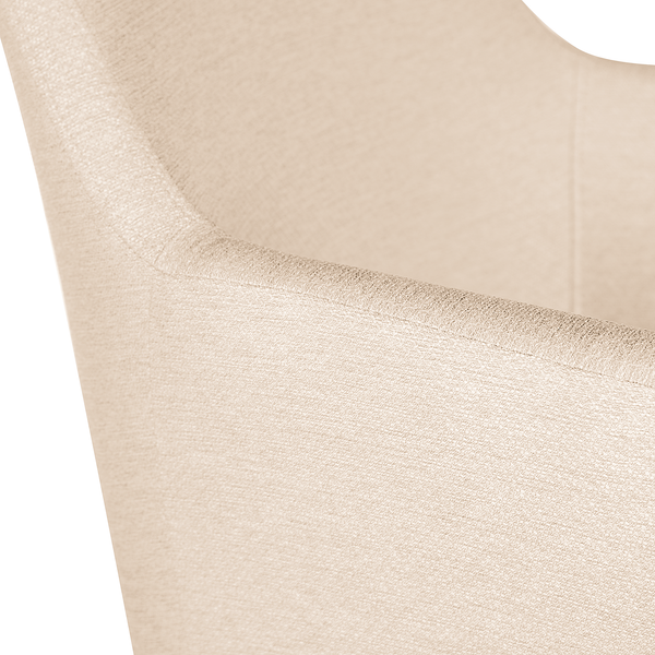Armlehnenstuhl NICHOLAS XXL - Webstoff Stefka: Beige - Einzelstuhl