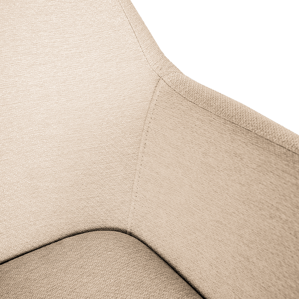 Armlehnenstuhl NICHOLAS XXL - Webstoff Stefka: Beige - Einzelstuhl