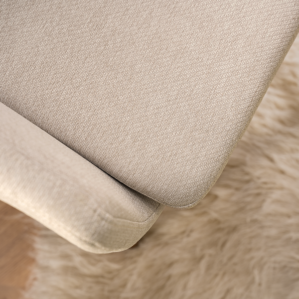 Armlehnenstuhl NICHOLAS XXL - Webstoff Stefka: Beige - Einzelstuhl