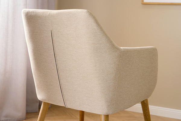 Loungesessel NICHOLAS - Webstoff Stefka: Beige