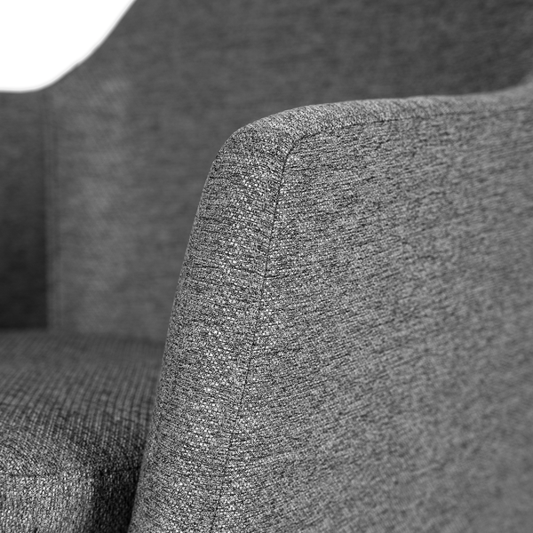 Loungesessel NICHOLAS - Webstoff Stefka: Dunkelgrau