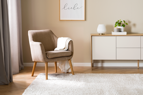 Loungesessel NICHOLAS - Cordstoff Winka: Beige