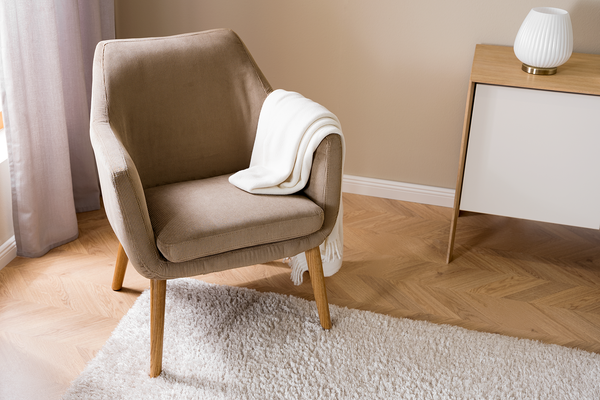 Loungesessel NICHOLAS - Cordstoff Winka: Beige