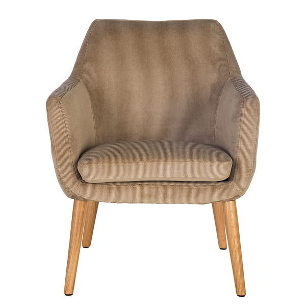 Loungesessel NICHOLAS - Cordstoff Winka: Beige