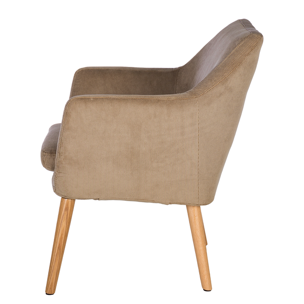 Loungesessel NICHOLAS - Cordstoff Winka: Beige