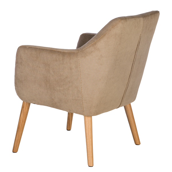 Loungesessel NICHOLAS - Cordstoff Winka: Beige