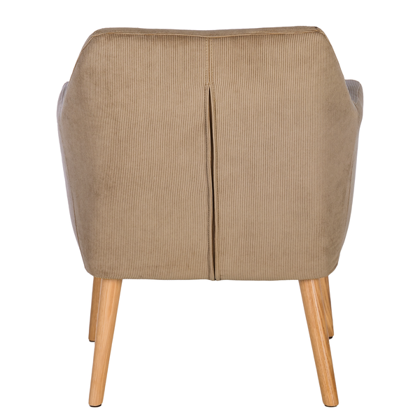 Loungesessel NICHOLAS - Cordstoff Winka: Beige