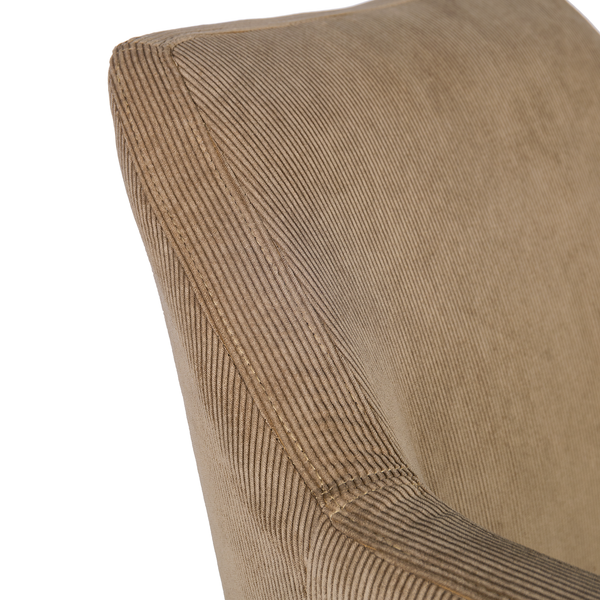 Loungesessel NICHOLAS - Cordstoff Winka: Beige