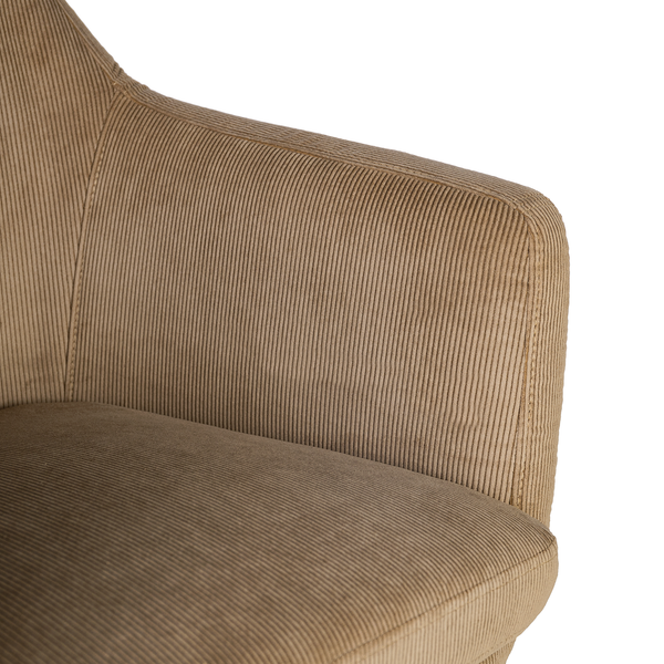 Loungesessel NICHOLAS - Cordstoff Winka: Beige