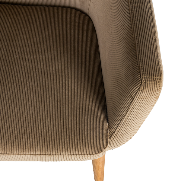 Loungesessel NICHOLAS - Cordstoff Winka: Beige