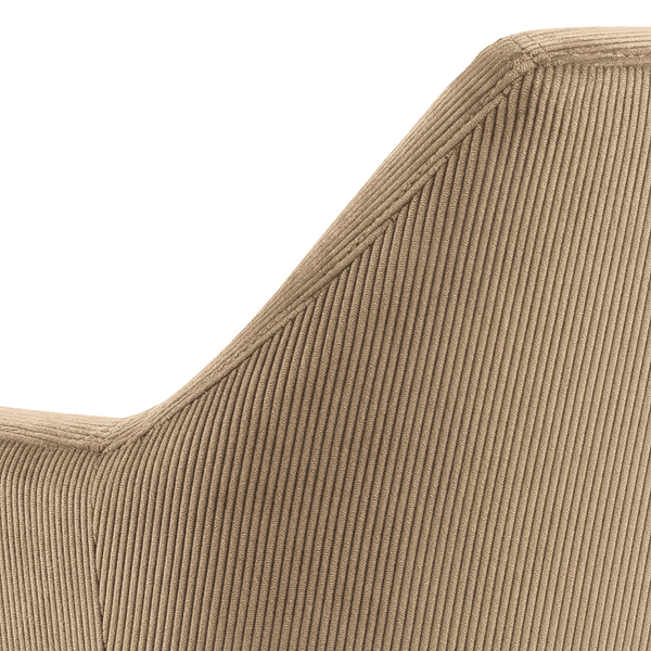 Armlehnenstuhl NICHOLAS - Cordstoff Winka: Beige - 1er Set