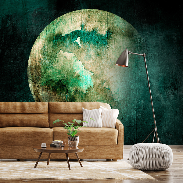 Vlies Fototapete Green Pangea - Premium Vlies - Mehrfarbig - Breite: 300 cm