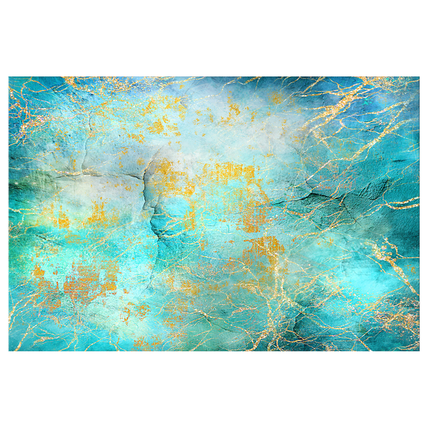 Wandbild Emerald Ocean - Leinwand - Grün - 120 x 80 cm