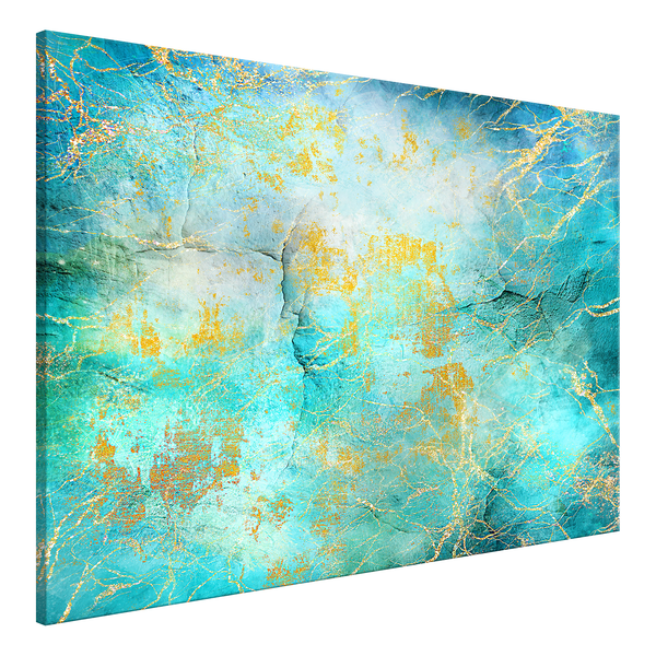 Wandbild Emerald Ocean - Leinwand - Grün - 120 x 80 cm