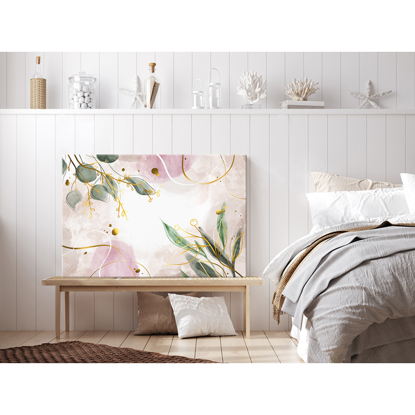 Wandbild Flash of Nature - Leinwand - Pink - 60 x 40 cm