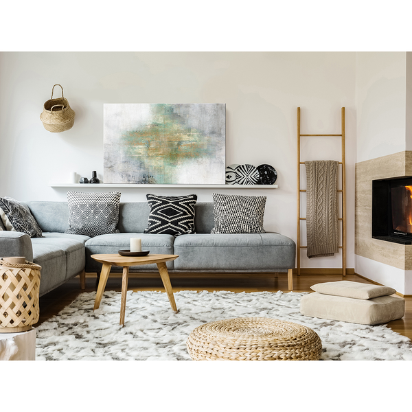 Wandbild Explosive Mixture - Leinwand - Grau - 120 x 80 cm