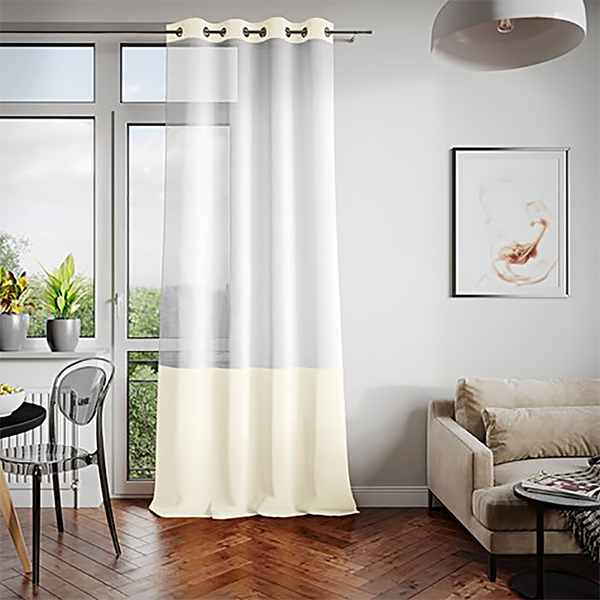 Ösenschal Ivette - Polyester - Creme - 140 x 250 cm