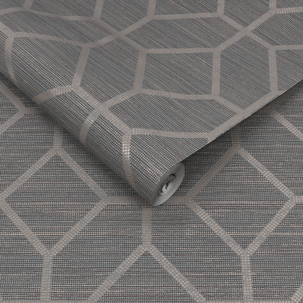 Vliestapete Asscher Geo - Vlies - Grau