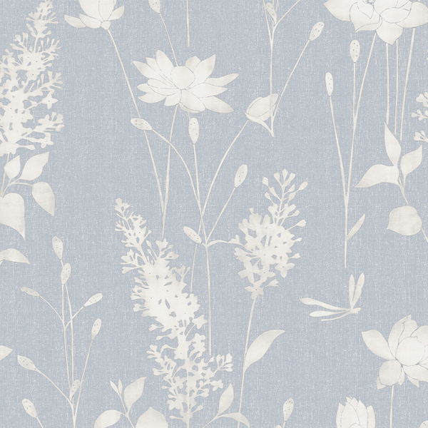 Vliestapete Dragonfly Garden - Vlies - Blau