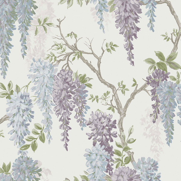 Vliestapete Wisteria Garden - Vlies - Rosa