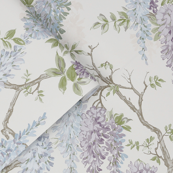 Vliestapete Wisteria Garden - Vlies - Rosa